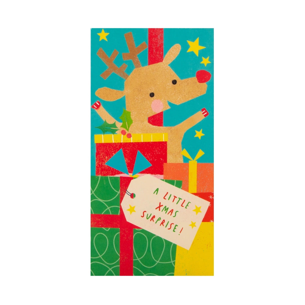Fun Kids' in 2 Designs Pack of 4 Christmas Money Wallet Cards