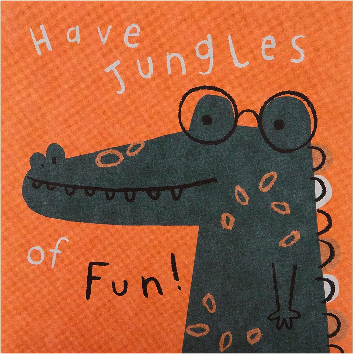 Fun Animal Designs, Black & Orange, Pack of 10 Multi Pack Children's Birthday Cards