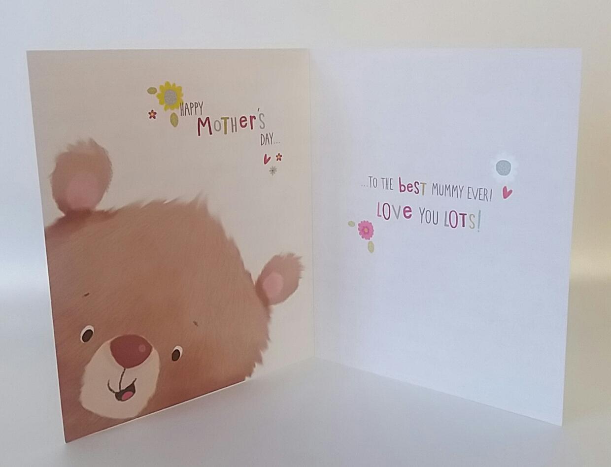 Cute Big Bear Hugs Mummy Mother's Day Card
