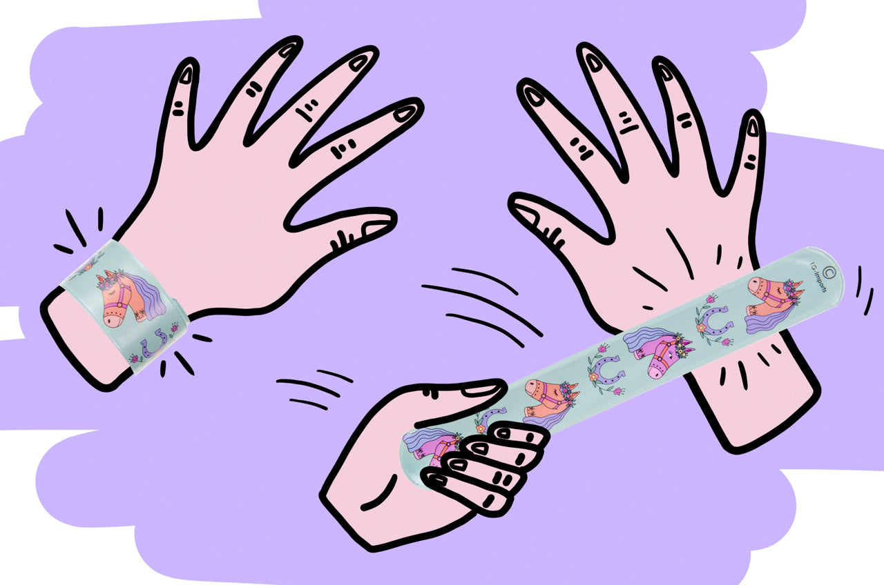 Pack of 12 Horse Snap Bracelets