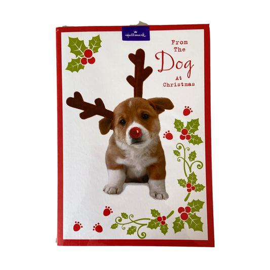 From the Dog at Christmas Adorable Puppy Card