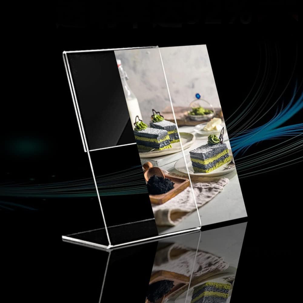 Pack of 6 A5 Vertical Design L-Shape Transparent Acrylic Label Sign Holder