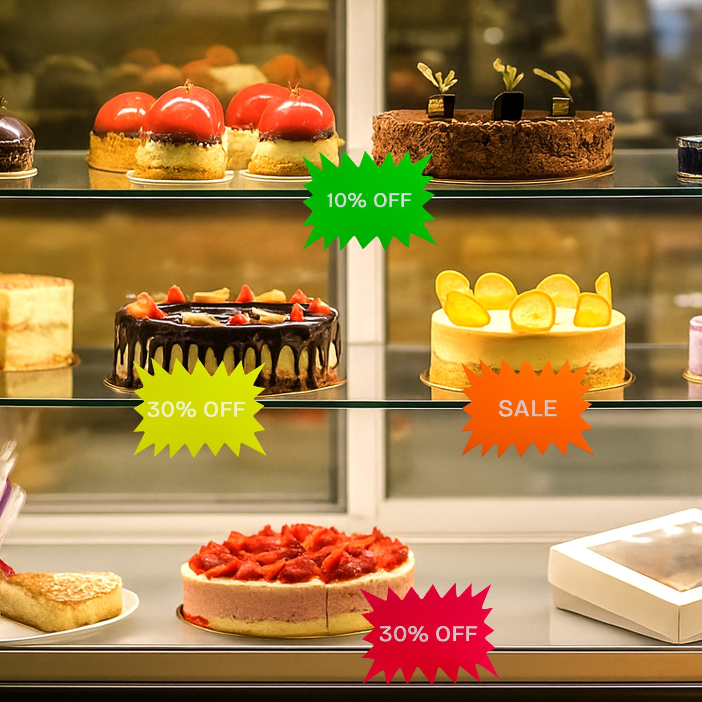 Pack of 1920 Assorted Coloured Neon Fluorescent Rectangle Shape 100 x 75mm