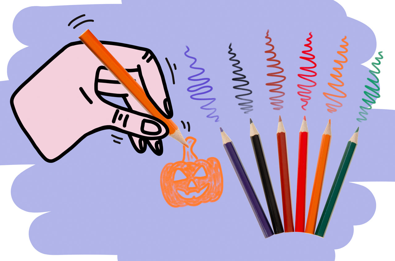 6 Pieces Halloween Colored Pencils 9cm