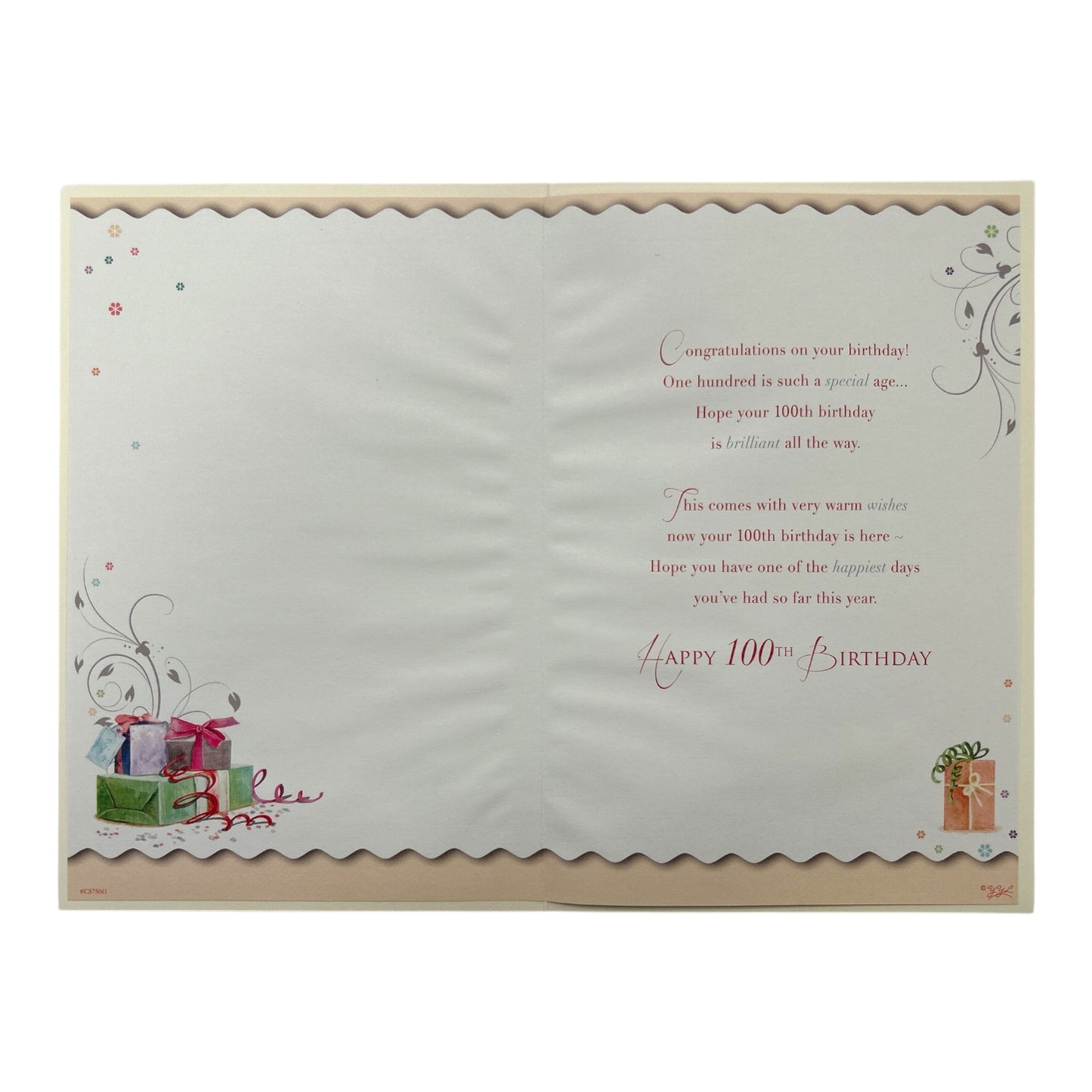 Best Wishes On 100th Birthday Gifts Design Open Celebrity Style Card