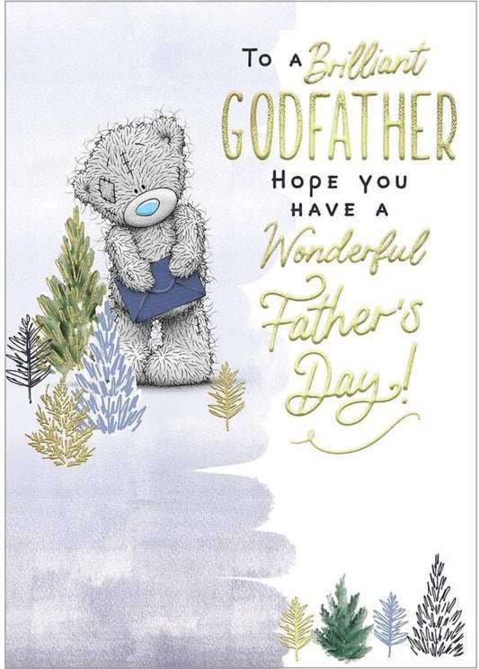 Bear Holding Envelope Brilliant Godfather Father's Day Card