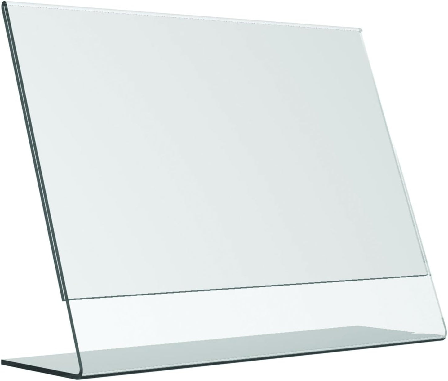 A4 Horizontal Design L-Shape Transparent Acrylic Label Sign Holder