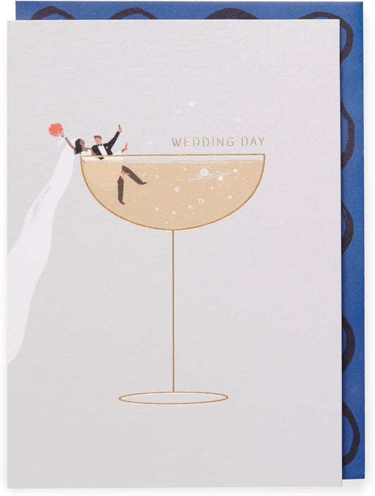 Kindred Couple In Cocktail Glass Wedding Card