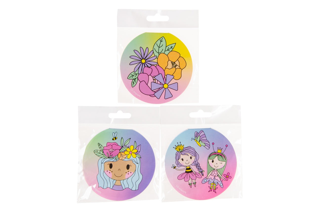 Pack of 12 Round Princess Design Notebook 8cm