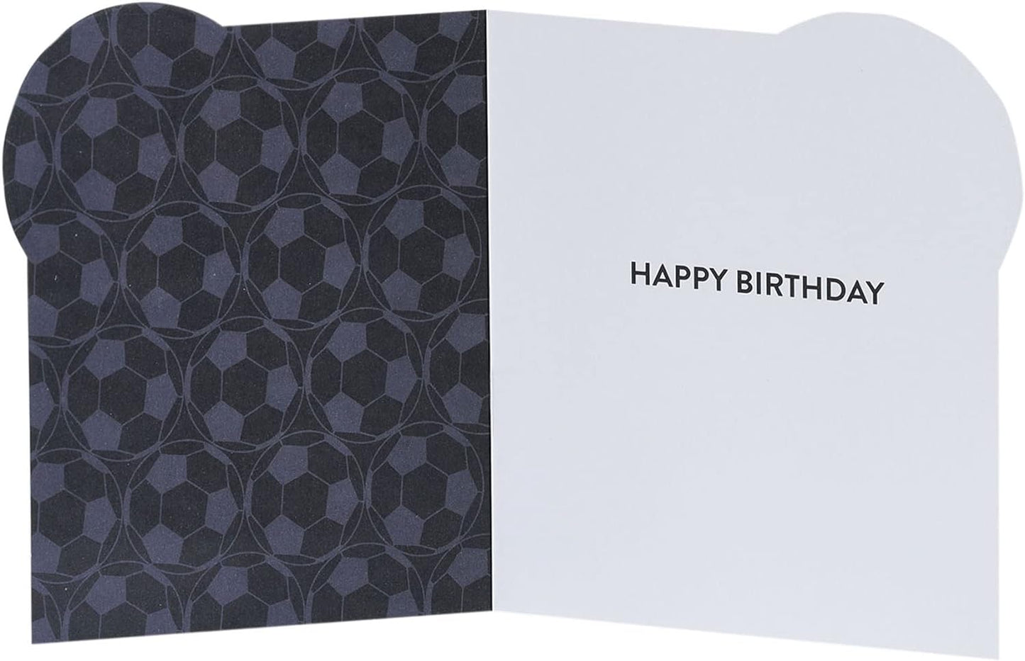 Black & Gold Football Design Birthday Card
