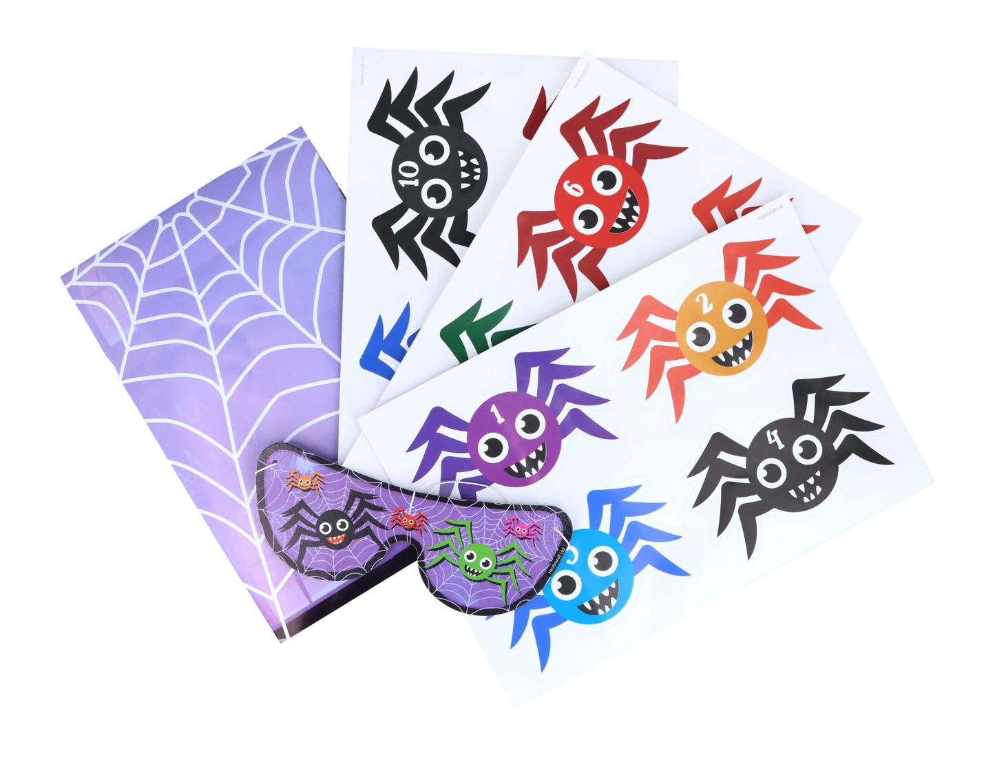 14 Pieces Stick The Spider on the Web’ Halloween Party Game