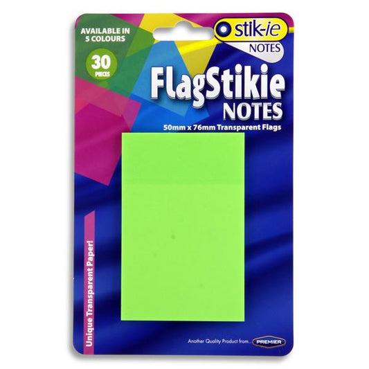 Pack of 30 Piece 50x76mm Flag Stikie Notes by Stik-Ie