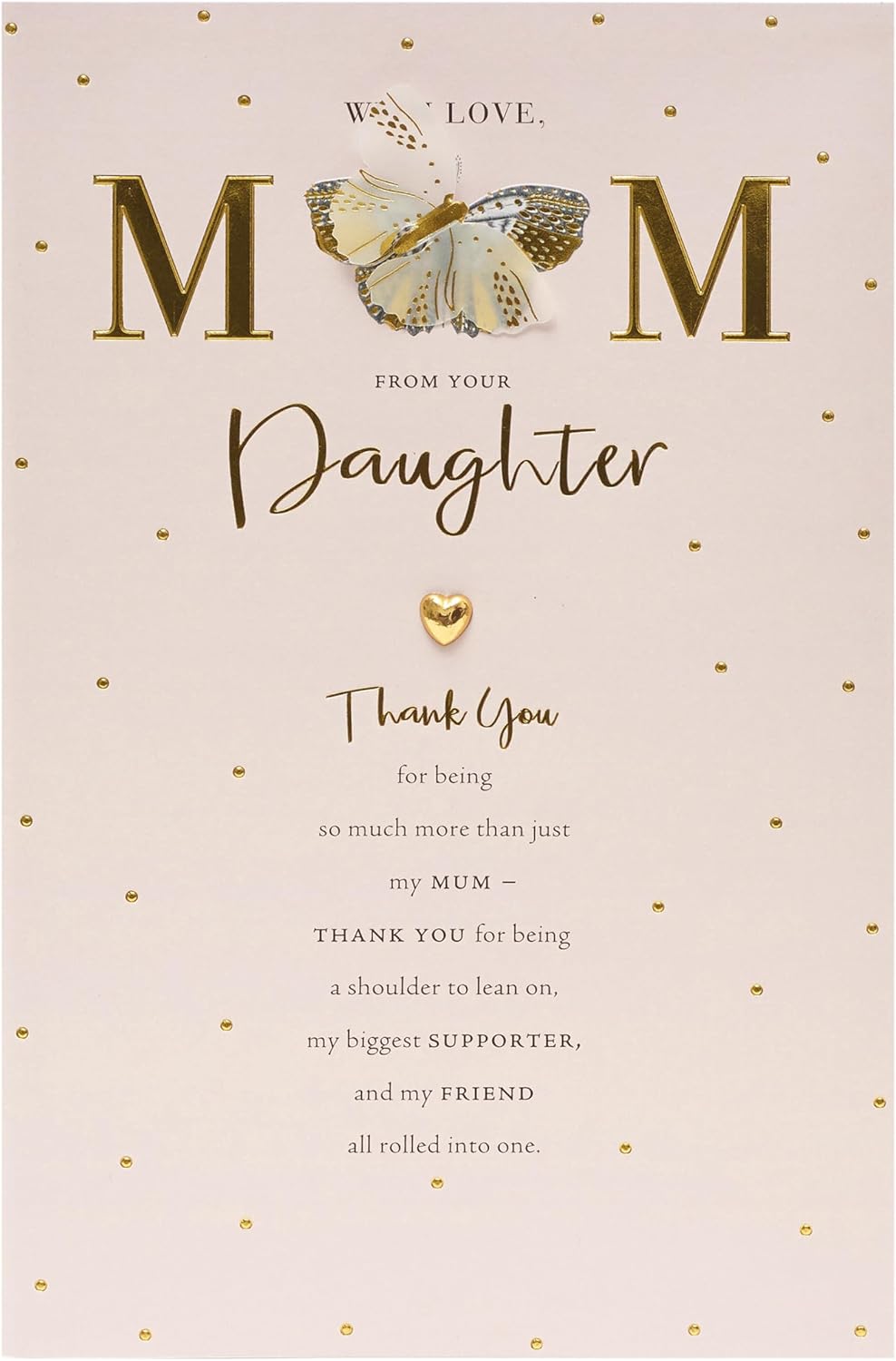 Pink Design Mum from Daughter Handmade Mother's Day Card