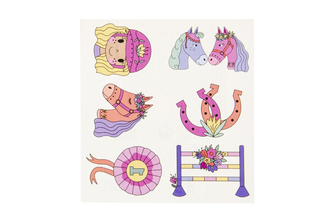 96 Pack of 6 Pieces Horses Tattoos