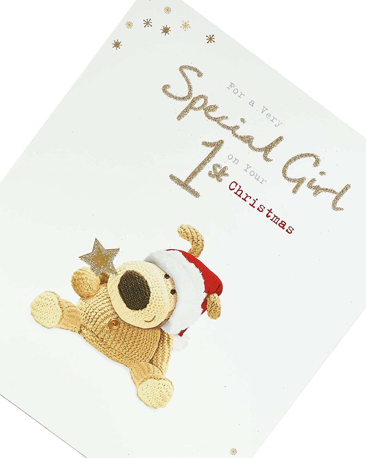 Boofle Celebrate 1st Christmas Card for Baby Girl