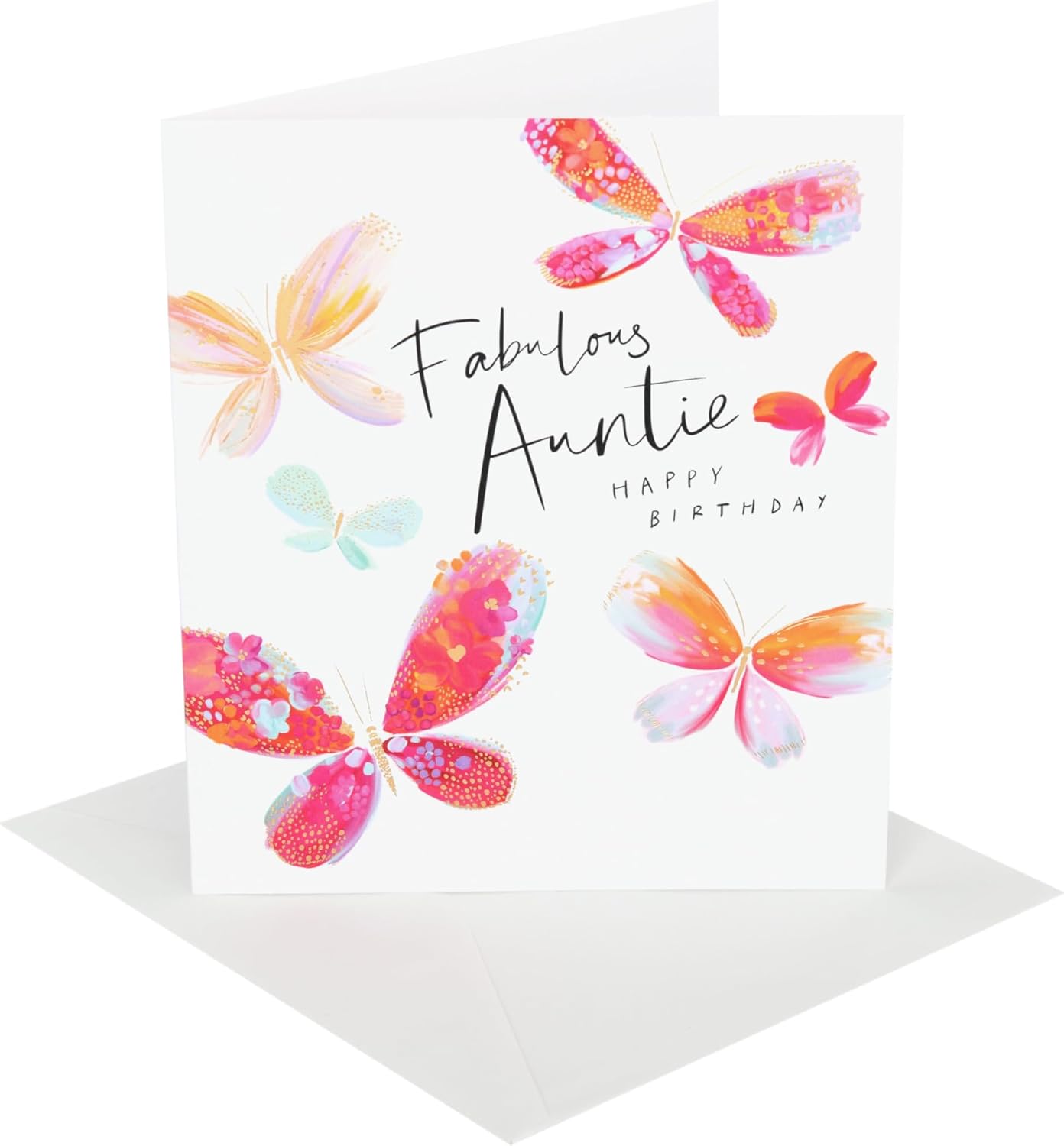Butterflies Design Fabulous Auntie Birthday Card