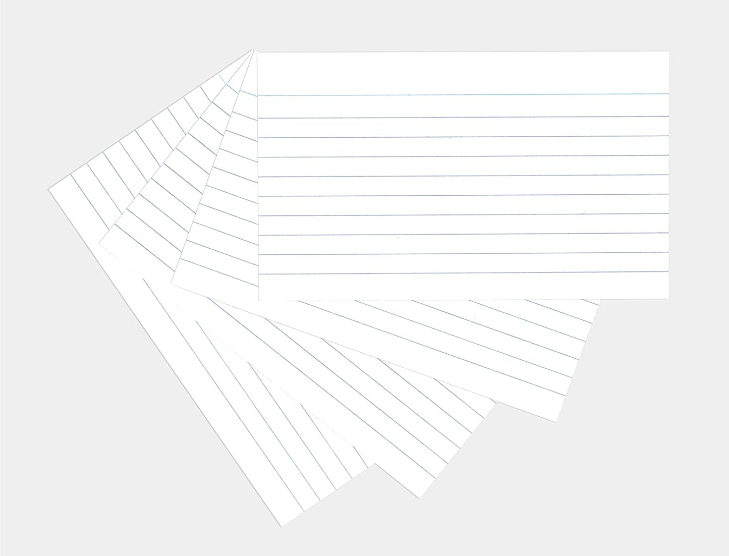 Pack of 100 White Record Cards 5x3" (127 x 76mm)