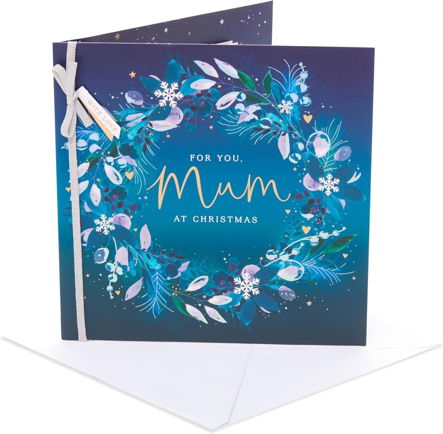 Wreath Design Mum Christmas card