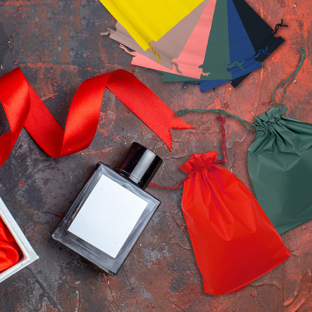 Pack of 50 Pink Coloured 21x29cm PEVA Frosted Drawstring Bags