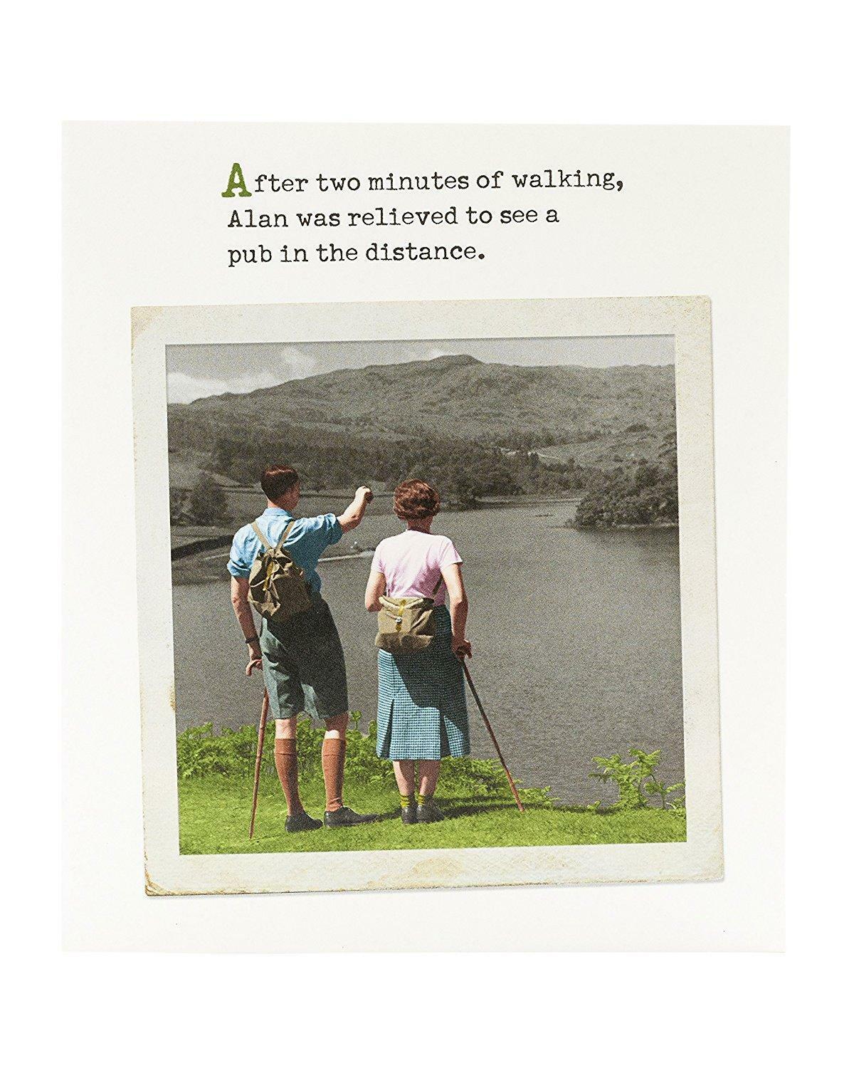 Birthday Waving at Trains vintage Photo Humour Design Card