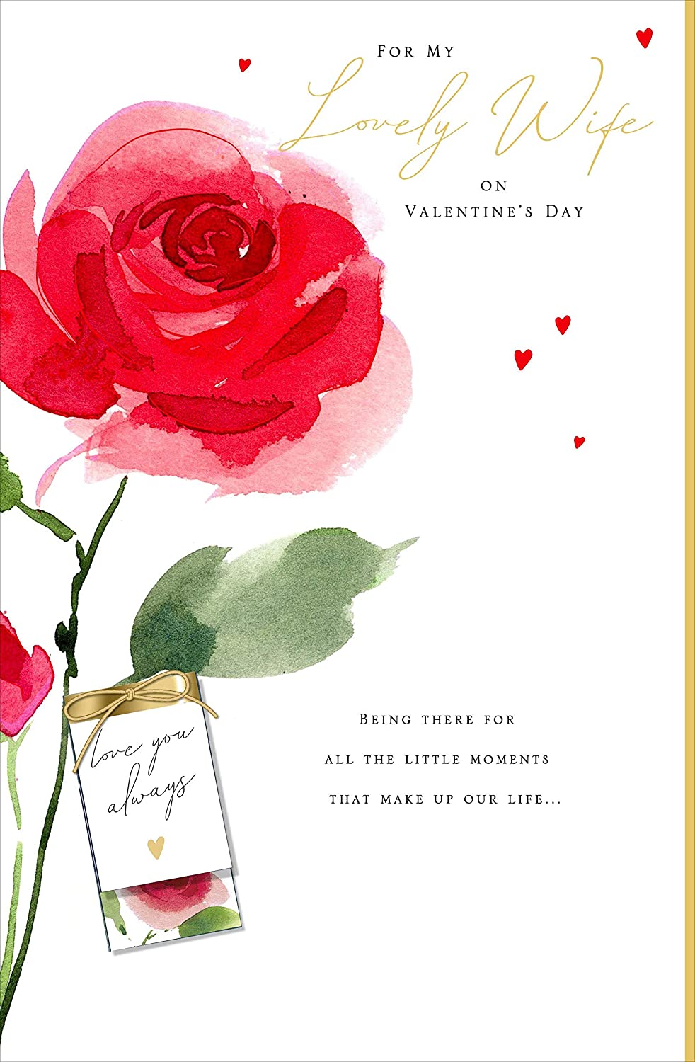 Wife Valentine's Day Card from Husband Red Rose Card