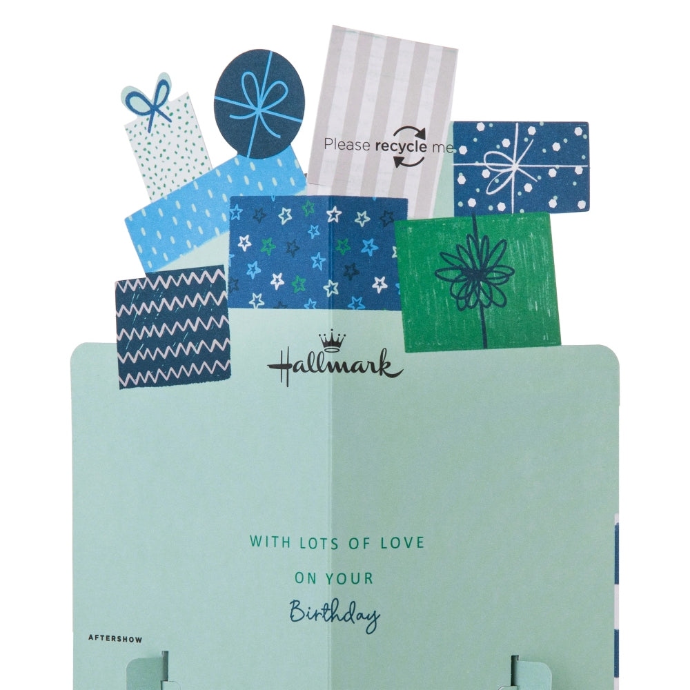 3D Pop-Up Stack of Presents Design Grandad Birthday Card