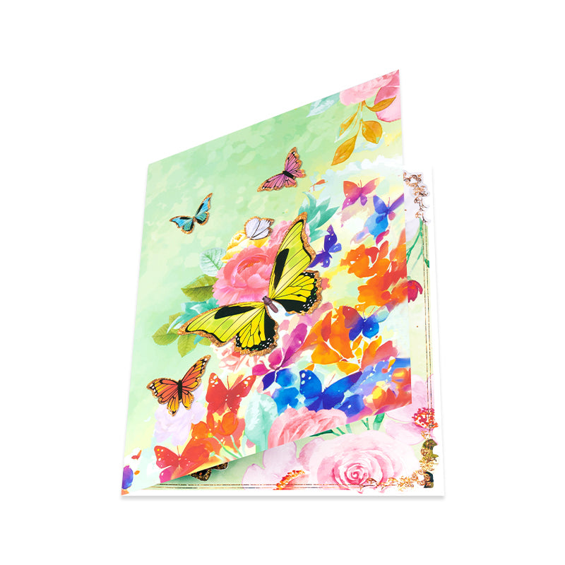 Bright Wings Butterfly 3D Pop Up Greeting Card