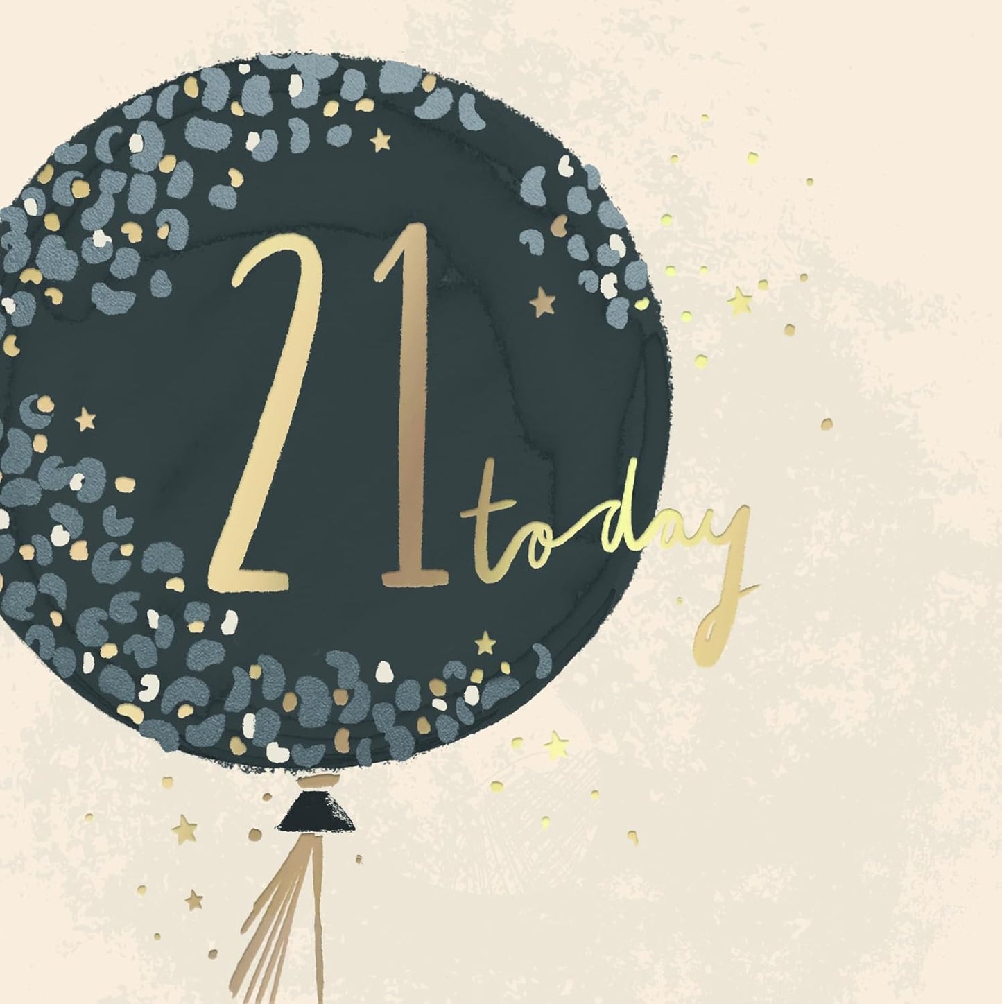 Balloons Design Contemporary Luxury Foiled 21st Birthday Card