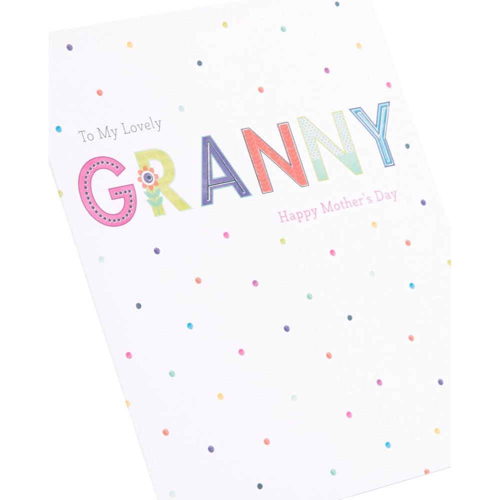 Bright Spotty Design Granny Mother's Day Card