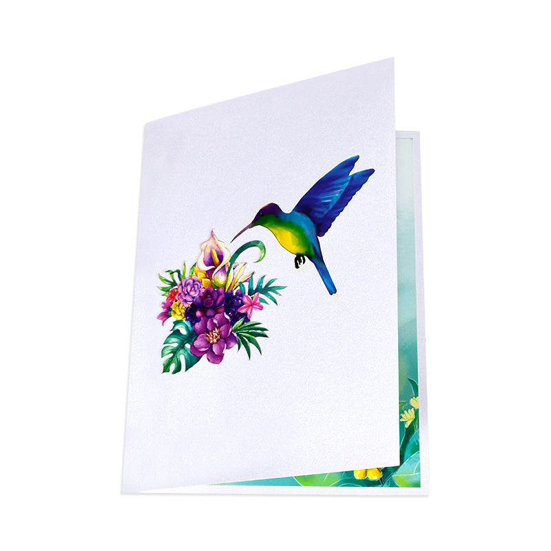 Wings of Wonder Hummingbird Whispers 3D Pop Up Greeting Card