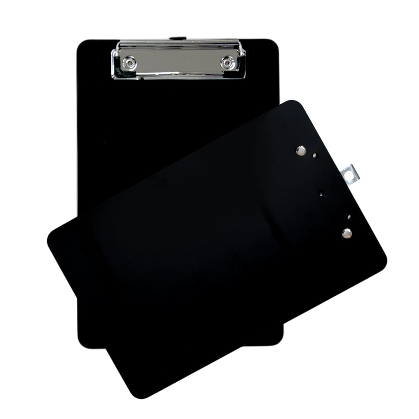 A5 Black Solid Plastic Clipboard - with Ruled Side