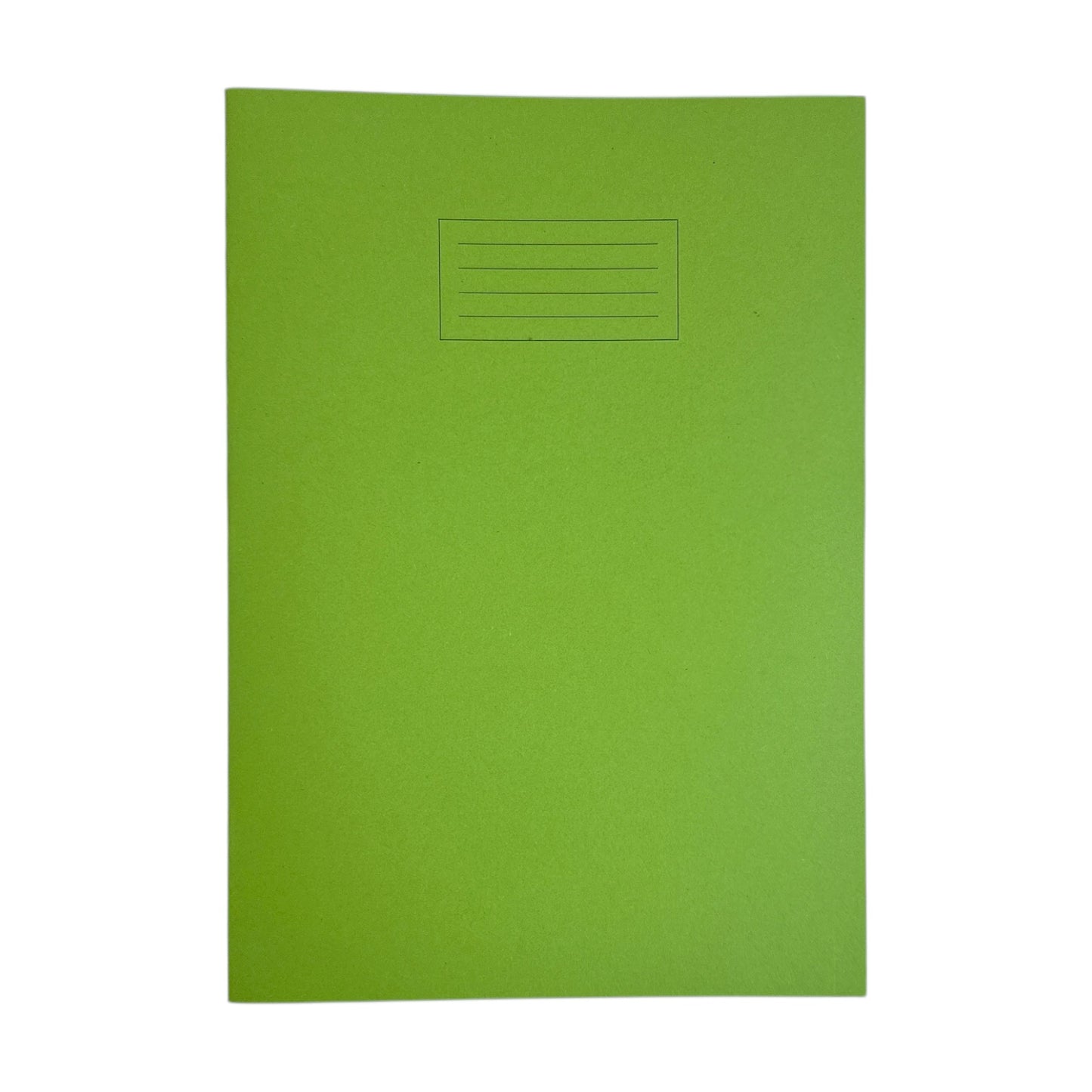 Pack of 50 Janrax A4+ Green 48 Page Feint Ruled and Margin Exercise Books WF Paper with 225gsm Manilla Cover 240x340mm Workbook