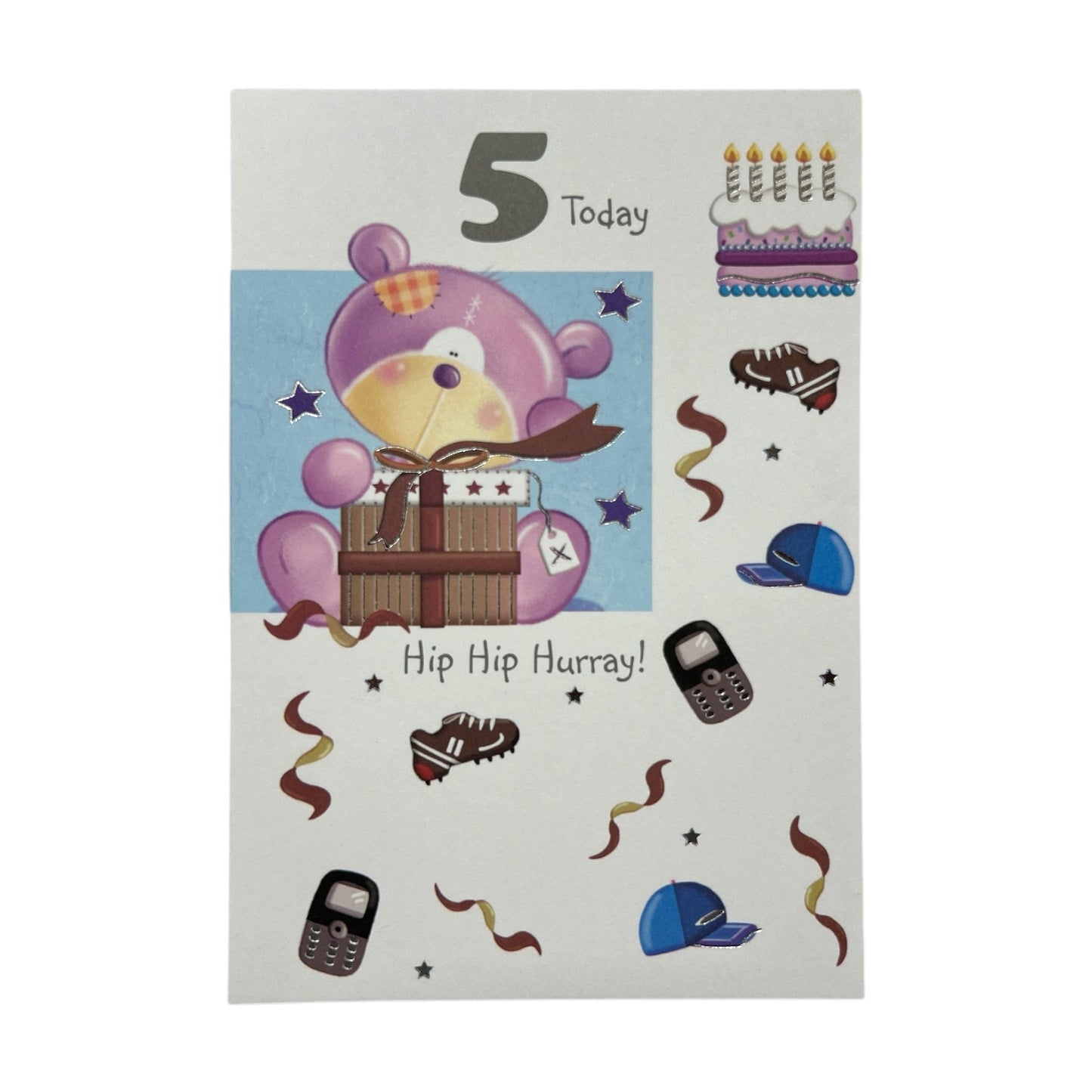 5 Today Hip Hip Hurray Happy Birthday Card