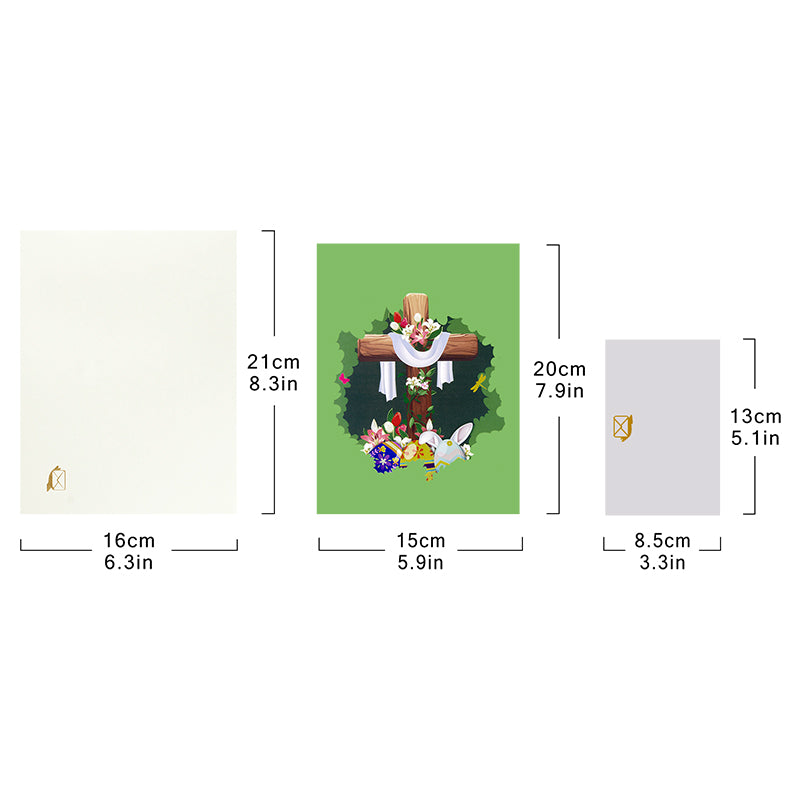 Cross Spring Scene Easter Blessings 3D Pop Up Card