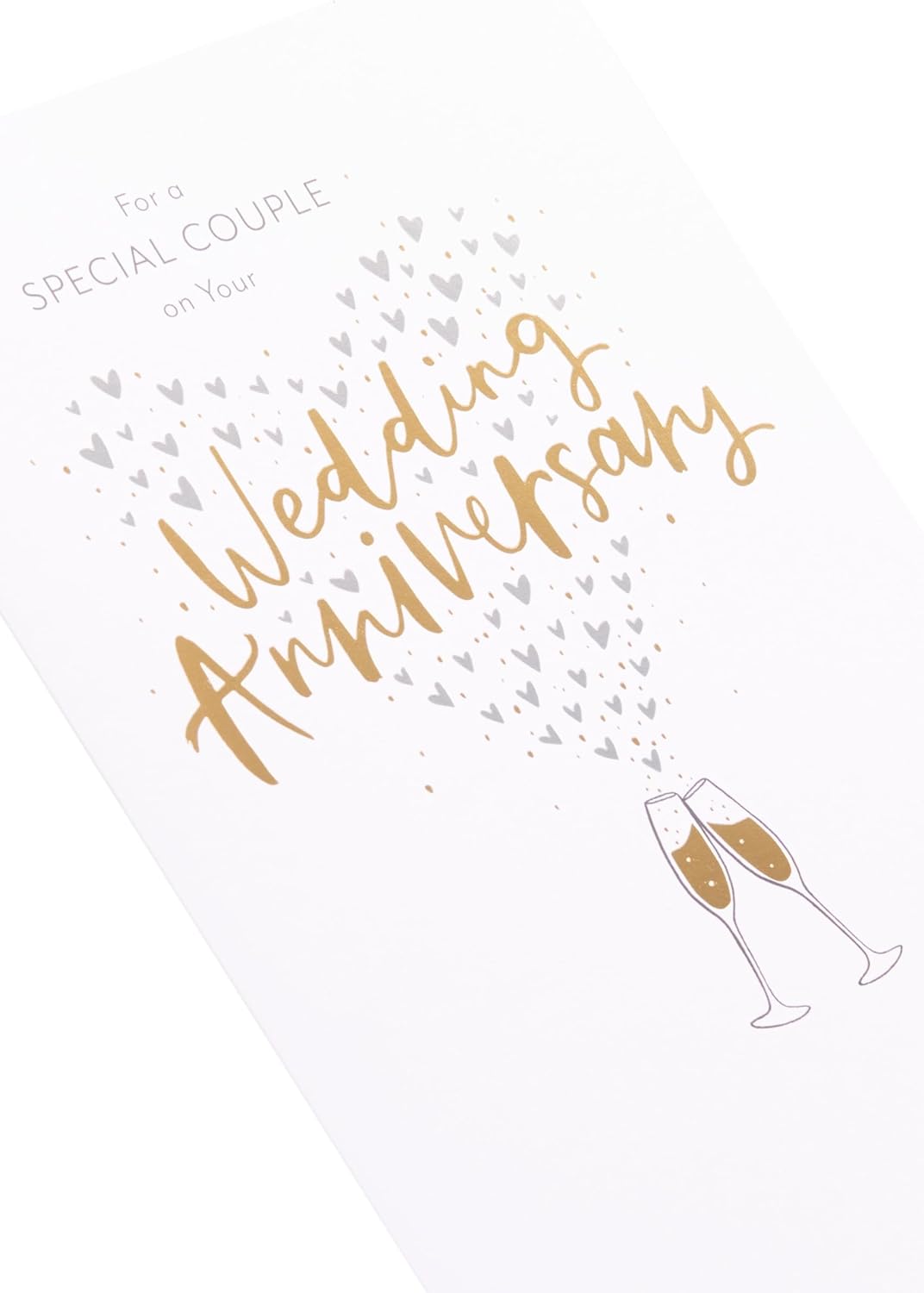 Heart & Champagne Design for A Special Couple Wedding Anniversary Card