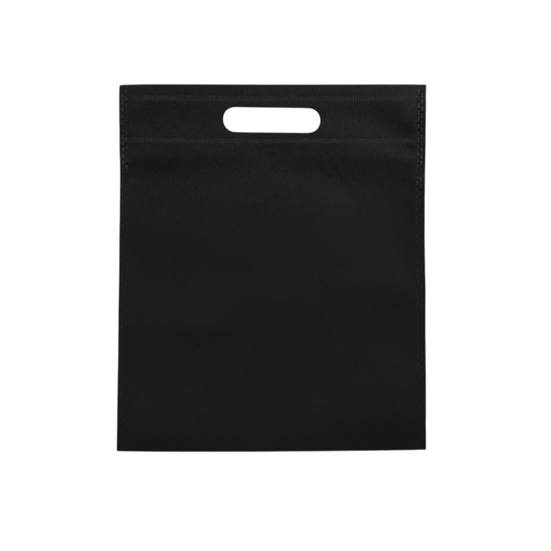 Pack of 50 Black Coloured 30x25cm Non-Woven Patch Handle Bags