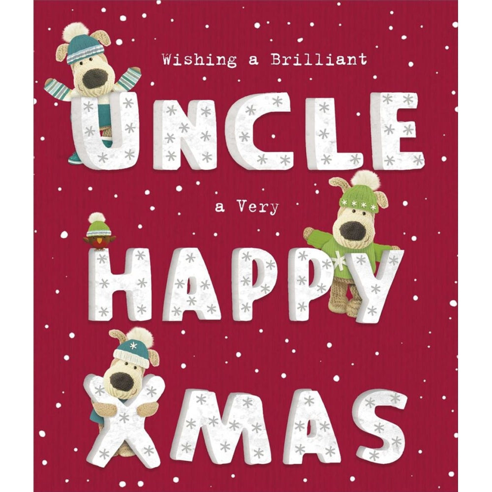 Boofle On Lettering Uncle Christmas Card
