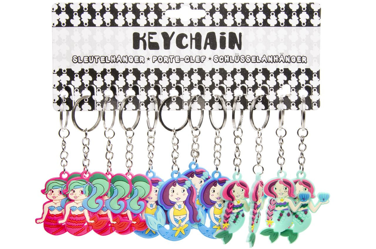 Pack of 6 Mermaid Design Keychains