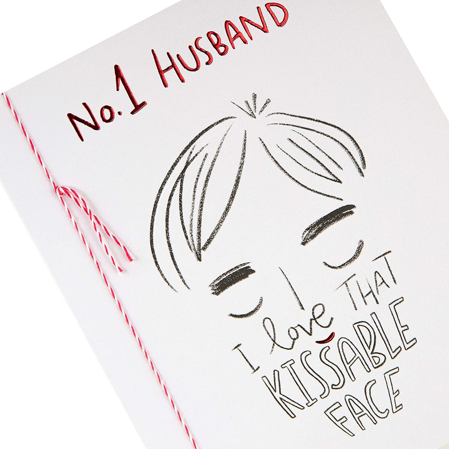 For Husband Embossed Design Valentine's Day Card