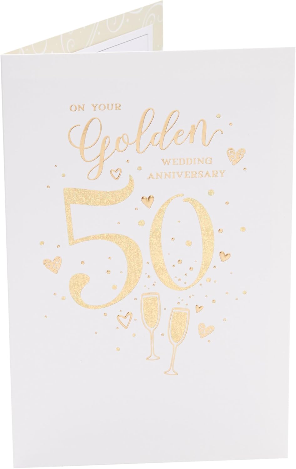 Lovely Design 50th Wedding Anniversary Card