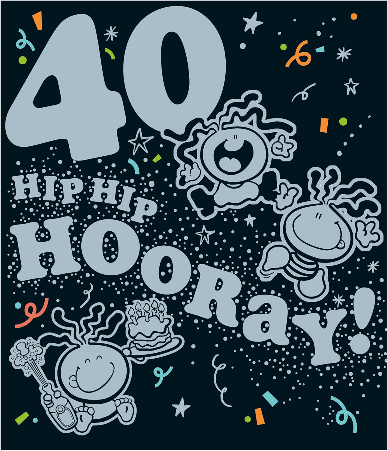 Hip Hip Hooray! 40th Birthday Card
