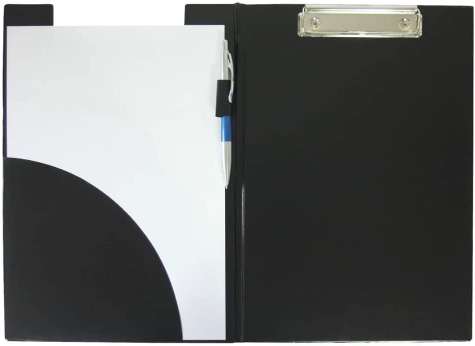 Q-Connect A4 PVC Foldover Clipboard Black