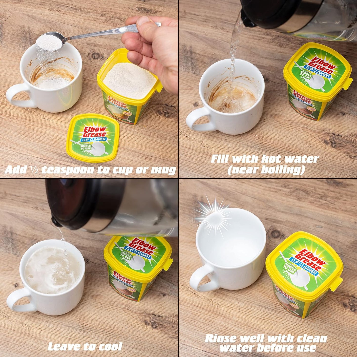 Pack of 3 Elbow Grease Cups Cleaner - 350g