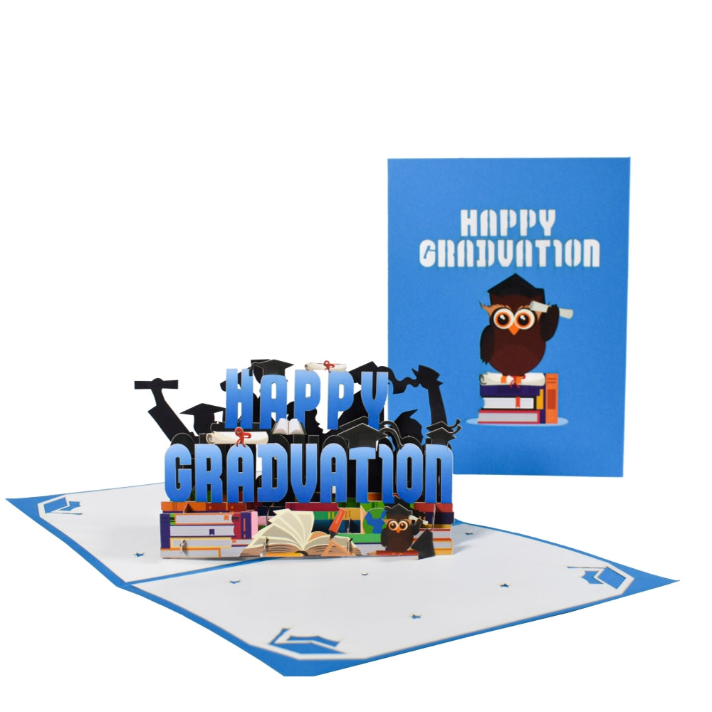 Owl of Honor 3D Pop-Up Graduation Greeting Card
