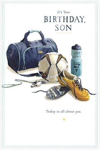 Son Birthday Enjoy Every Moment Greetings Card Football Kit