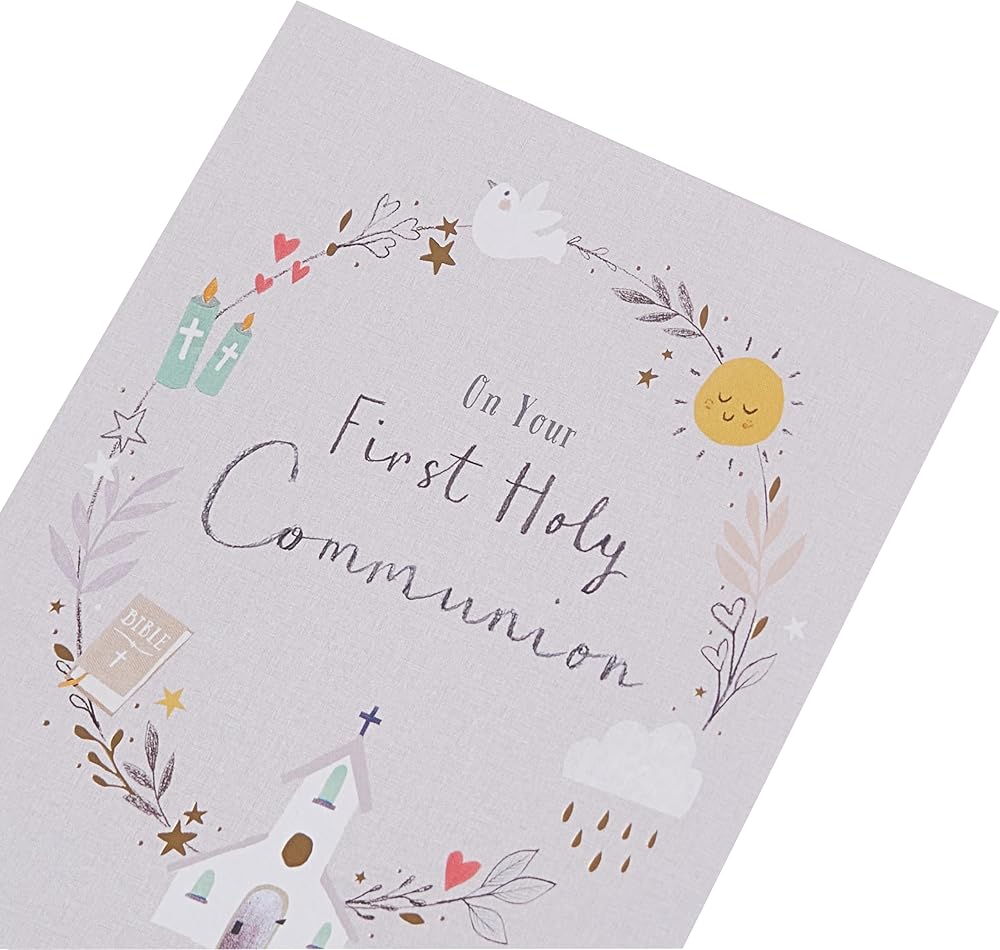 Wreath Design Communion Congratulations Card