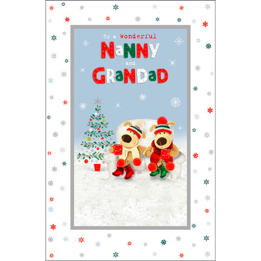 Wonderful Nanny and Grandad Boofle Christmas Card 