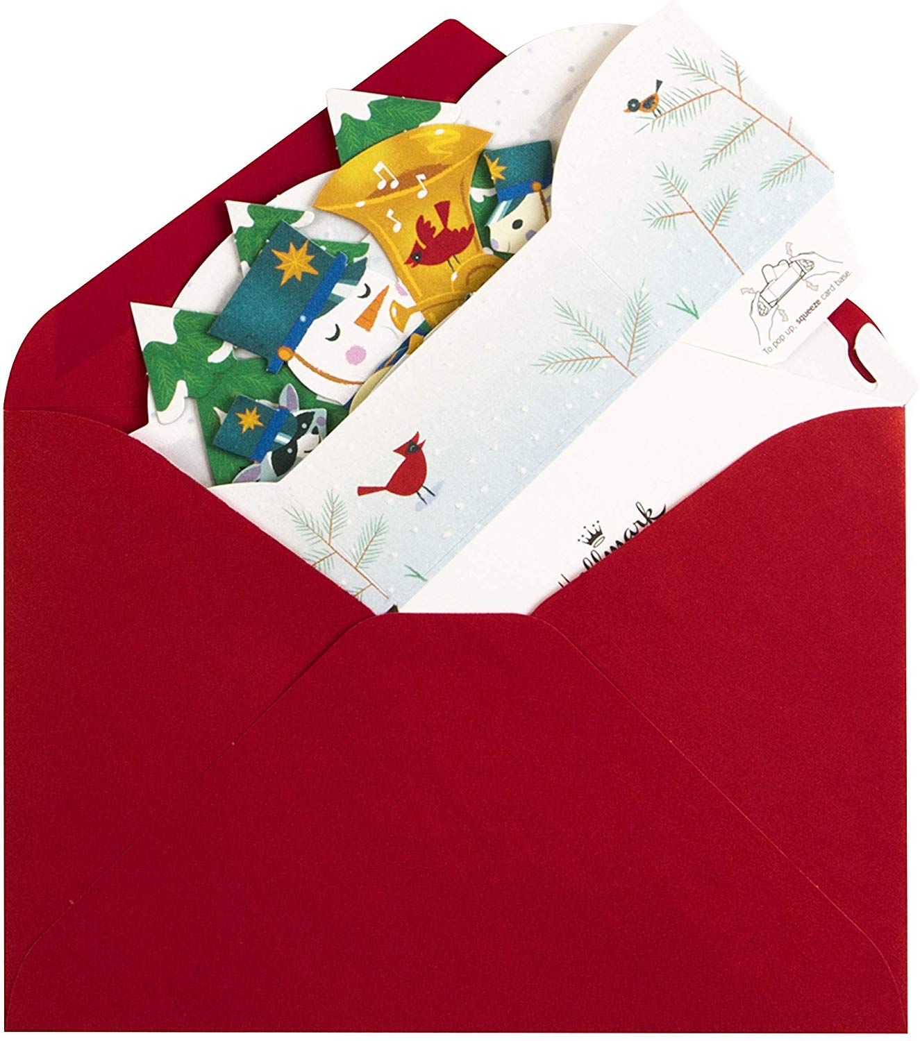 Pop-Up 3D Christmas Card from Hallmark Paper Wonder Festive Marching Band Design