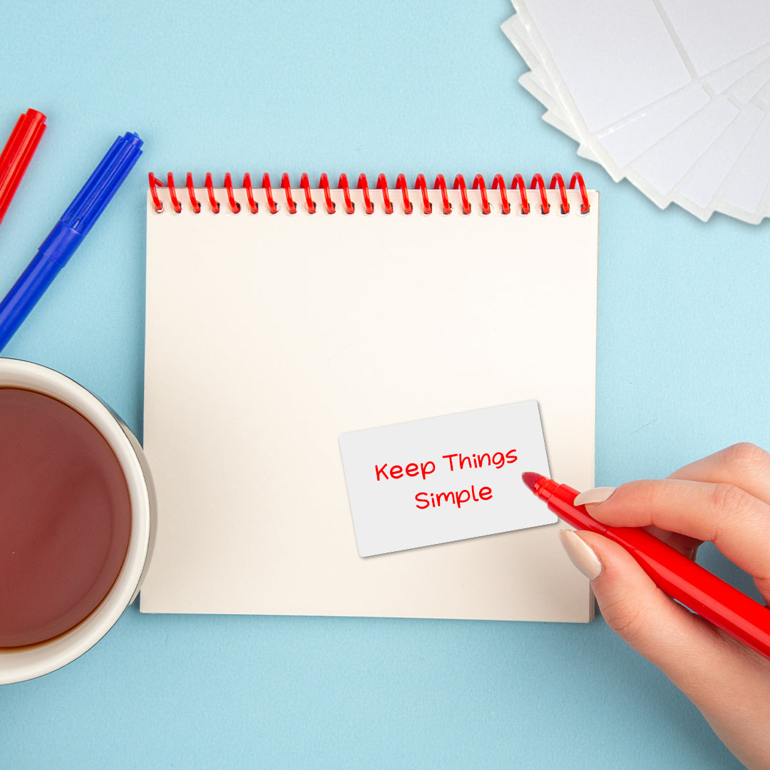 Pack of 14 White 50x80mm Rectangular Labels