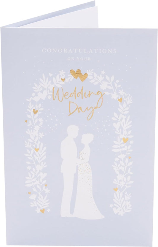 Silhouette Design for A Special Couple Wedding Card